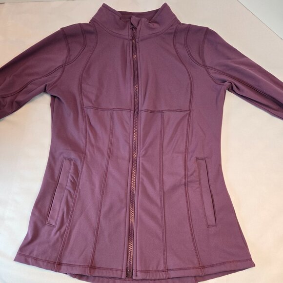 SUNZEL Women Lightweight Sports Running Workout Yoga Athletic Jacket Sz 8 Maroon - Picture 3 of 12